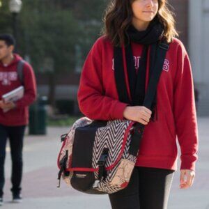 TIMBUK2 bag messenger laptop school colors collegiate red & black